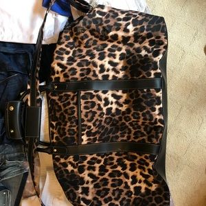 Leopard print duffle/ travel bag/ Nine West